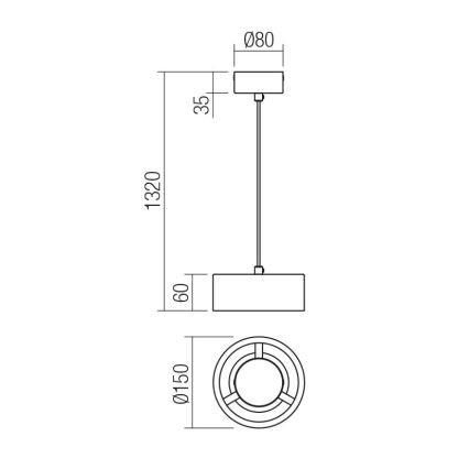 Redo 01-3099 - Светодиодная подвесная люстра PUNKT LED/6W/230V диаметр 15 см белый