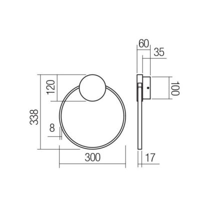 Redo 01-3102 - Светодиодный настенный светильник ATOM LED/11W/230V диаметр 30 см
