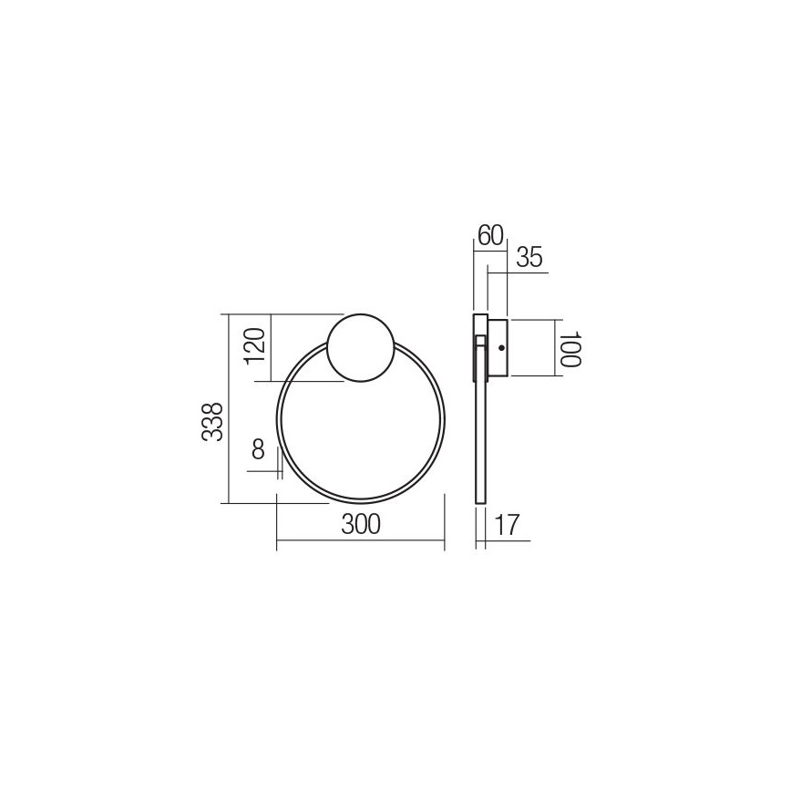 Redo 01-3102 - Светодиодный настенный светильник ATOM LED/11W/230V диаметр 30 см