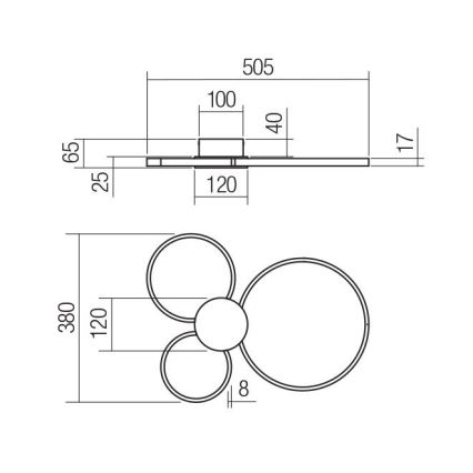 Redo 01-3105 - Светодиодный потолочный светильник ATOM LED/20W/230V