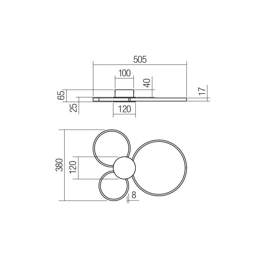 Redo 01-3105 - Светодиодный потолочный светильник ATOM LED/20W/230V