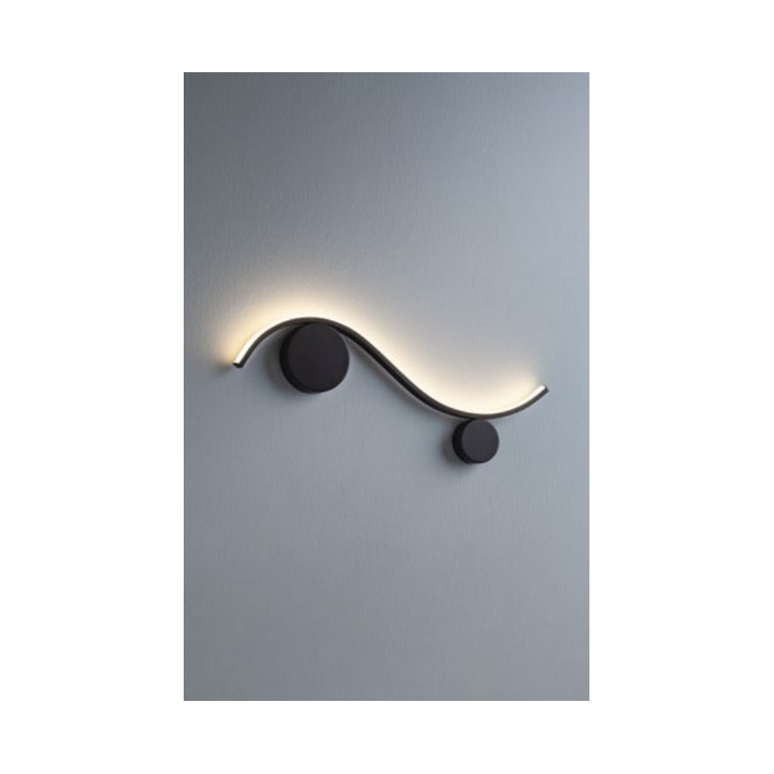 Redo 01-3113 - Светодиодный настенный светильник WAVE LED/11W/230V черный