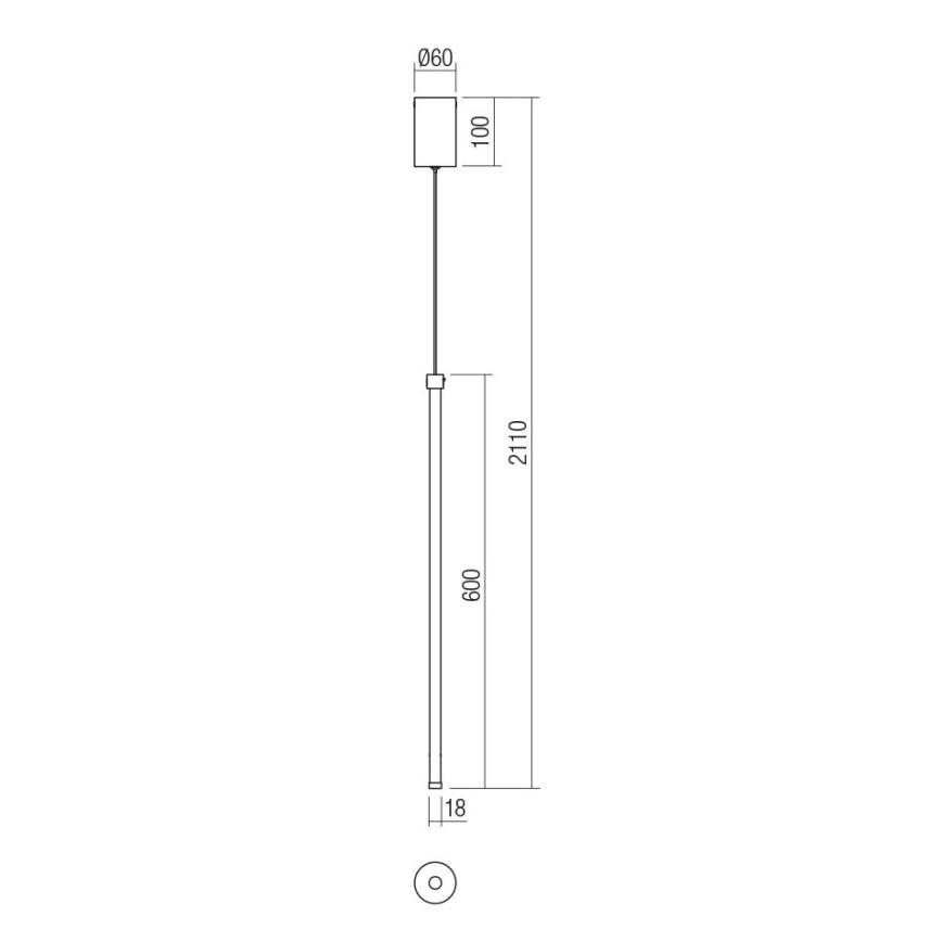 Redo 01-3115 - Світлодіодна підвісна люстра TABOO LED/9W/230V латунь