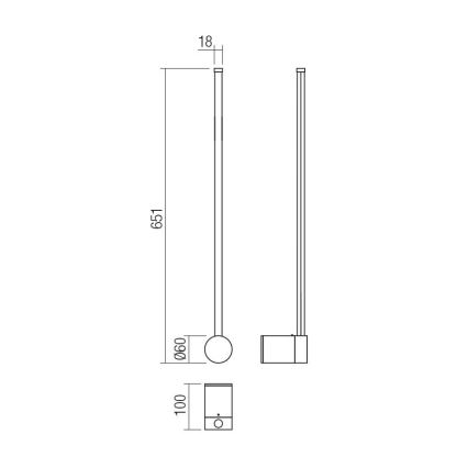 Redo 01-3120 - Светодиодный настенный светильник TABOO LED/9W/230V белый