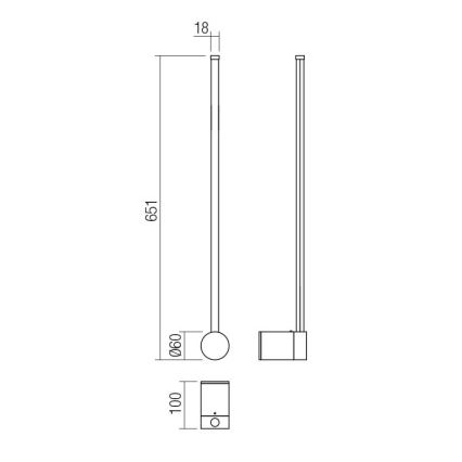 Redo 01-3121 - Светодиодный настенный светильник TABOO LED/9W/230V латунь