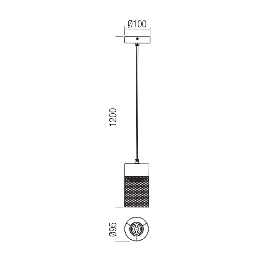 Redo 01-3141 - Підвісна люстра STEM 1xE27/42W/230V