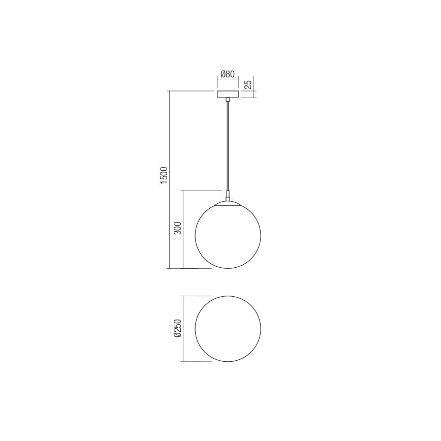 Redo 01-3153 - Подвесная люстра BOWLING 1xE27/42W/230V золотистый