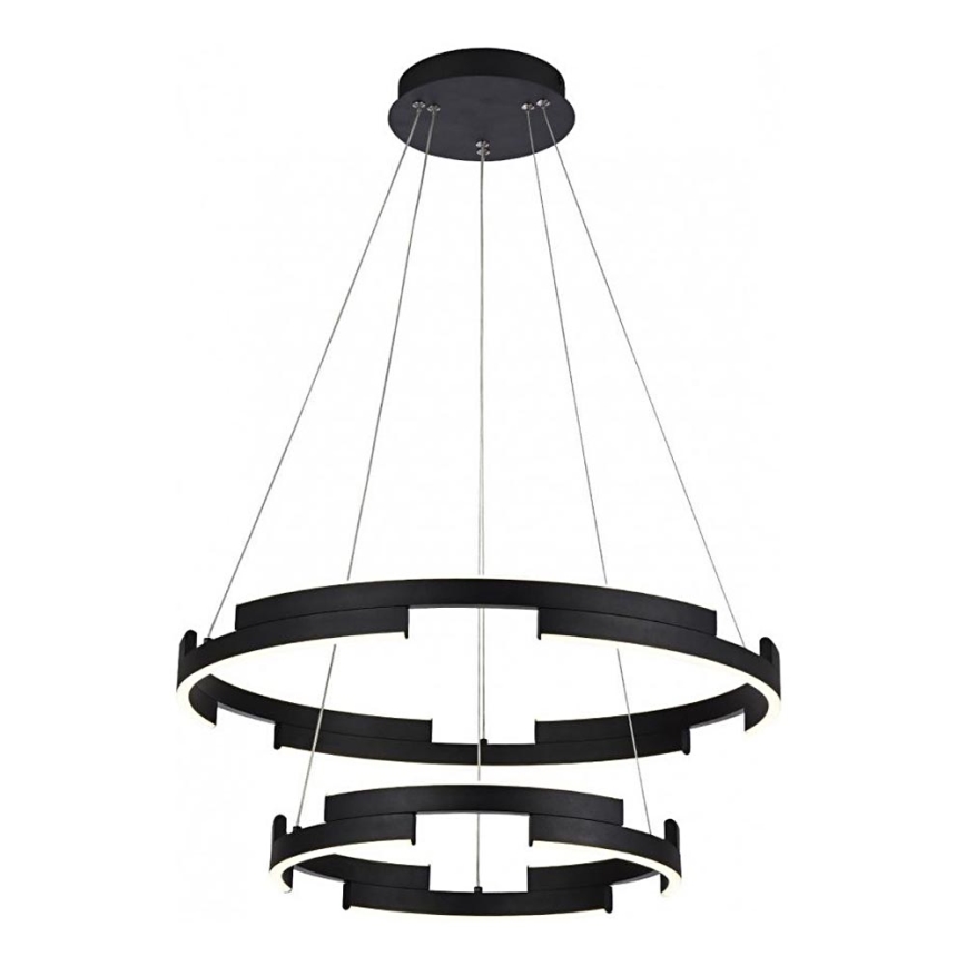 Redo 01-3179 - Светодиодная подвесная люстра с регулированием яркости CASTLE LED/60W/230V черный