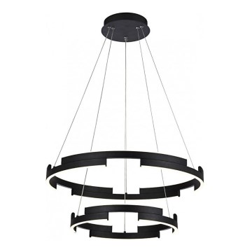 Redo 01-3179 - Світлодіодна підвісна люстра з регулюванням яскравості CASTLE LED/60W/230V чорний
