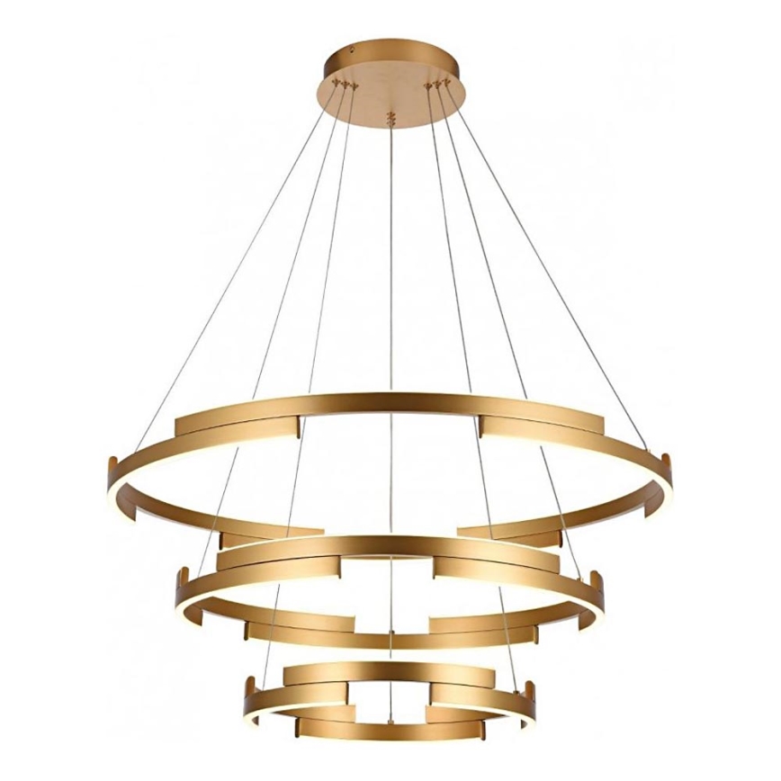 Redo 01-3181 - Светодиодная подвесная люстра с регулированием яркости CASTLE LED/80W/230V золотистый