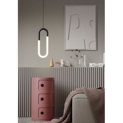 Redo 01-3184 - Світлодіодна підвісна люстра з регулюванням яскравості LATIUM LED/9W/230V чорний