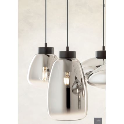 Redo 01-3197 - Підвісна люстра LUKE 3xE27/42W/230V діаметр 46 см чорний