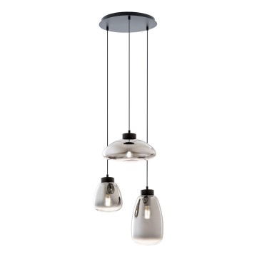 Redo 01-3197 - Подвесная люстра LUKE 3xE27/42W/230V диаметр 46 см черный