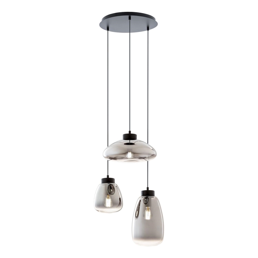 Redo 01-3197 - Подвесная люстра LUKE 3xE27/42W/230V диаметр 46 см черный