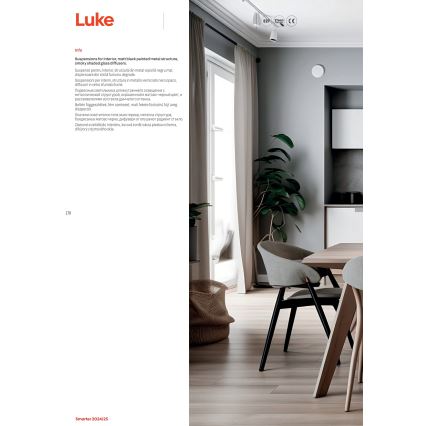 Redo 01-3197 - Подвесная люстра LUKE 3xE27/42W/230V диаметр 46 см черный