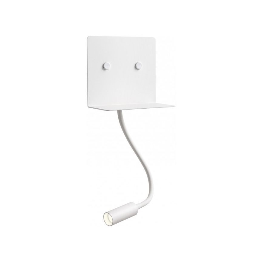 Redo 01-3210 - Светодиодный настенный светильник с гибкой маленькой лампой MOKA LED/6W + LED/3W/230V USB CRI90 белый