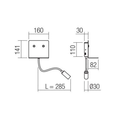 Redo 01-3210 - Світлодіодний настінний світильник з гнучкою лампою MOKA LED/6W + LED/3W/230V USB CRI90 білий