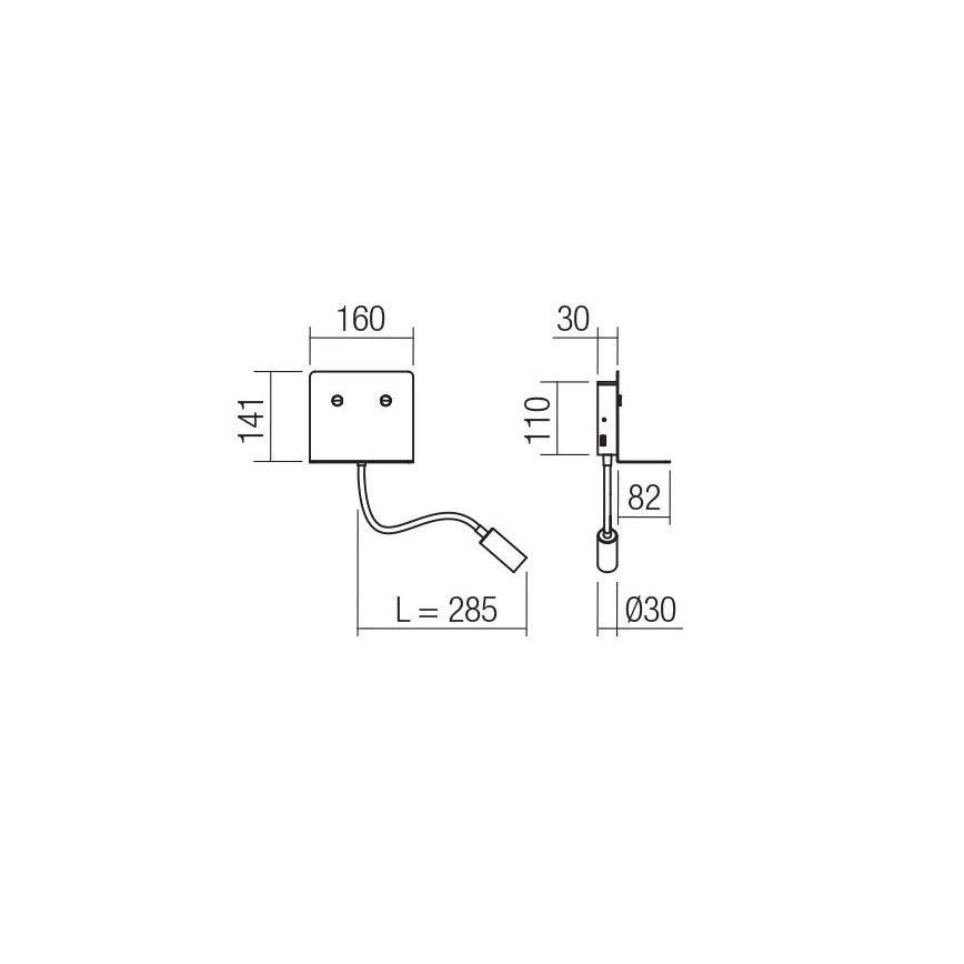 Redo 01-3210 - Світлодіодний настінний світильник з гнучкою лампою MOKA LED/6W + LED/3W/230V USB CRI90 білий