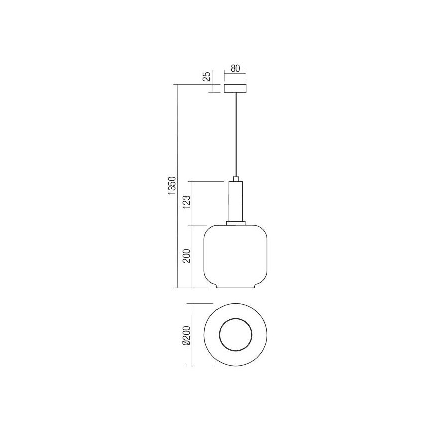 Redo 01-3213 - Подвесная люстра BRINA 1xE27/23W/230V