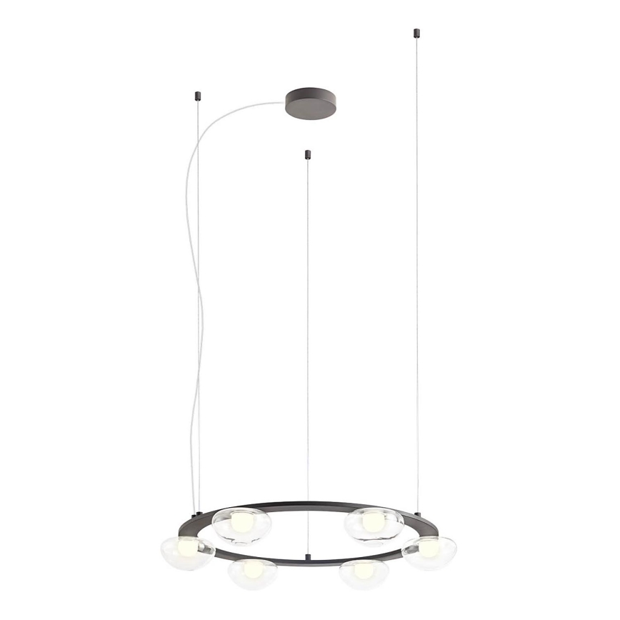 Redo 01-3248- Світлодіодна підвісна люстра з регулюванням яскравості SINCLAIR LED/37,2W/230V CRI 93 IP21 чорний