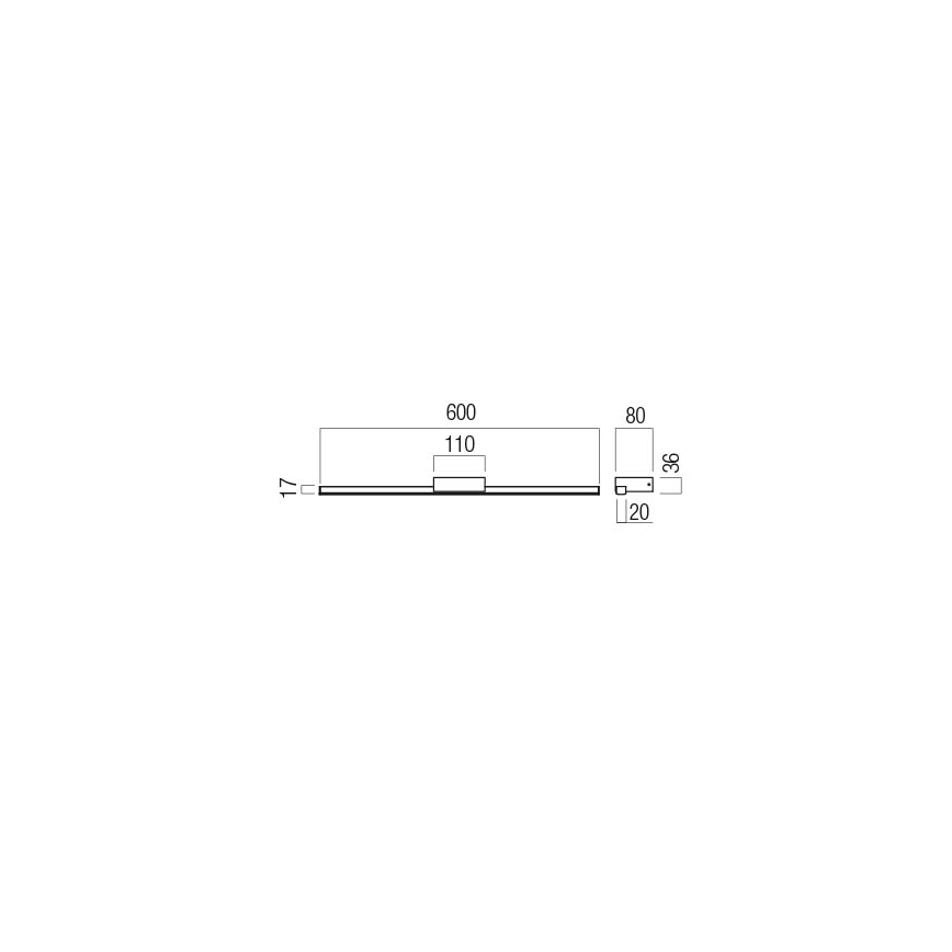 Redo 01-3268 - LED Підсвітка для дзеркала для ванної ASTON LED/12W/230V 60 см CRI 90 IP44 білий