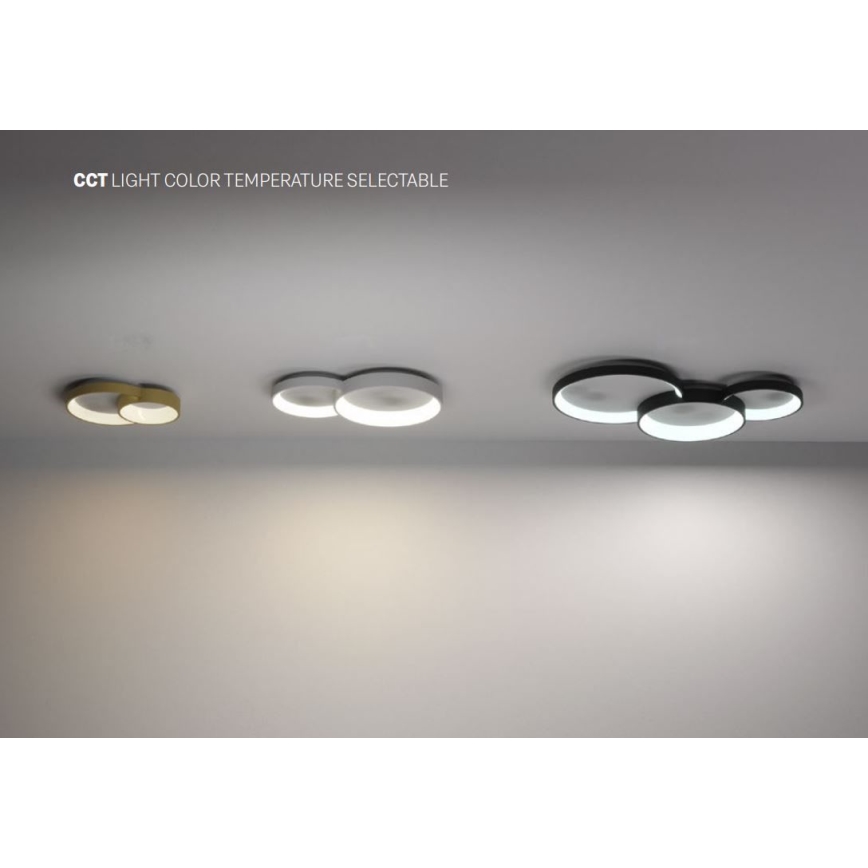 Redo 01-3375 - Світильник стельовий світлодіодний димований COMBI LED/72W/230V 3000/4000/6000K CRI98 чорний