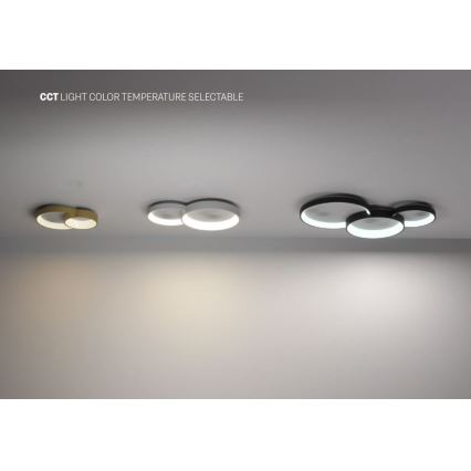 Redo 01-3375 - Светодиодный потолочный светильник с регулированием яркости COMBI LED/72W/230V 3000/4000/6000K CRI98 черный