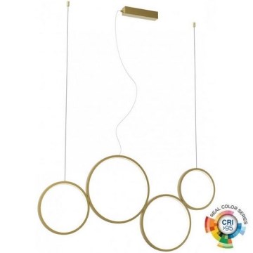 Redo 01-3383 - Светодиодная подвесная люстра с регулированием яркости ATHENA LED/40W/230V 3000/4000/6000K CRI98 золотистый
