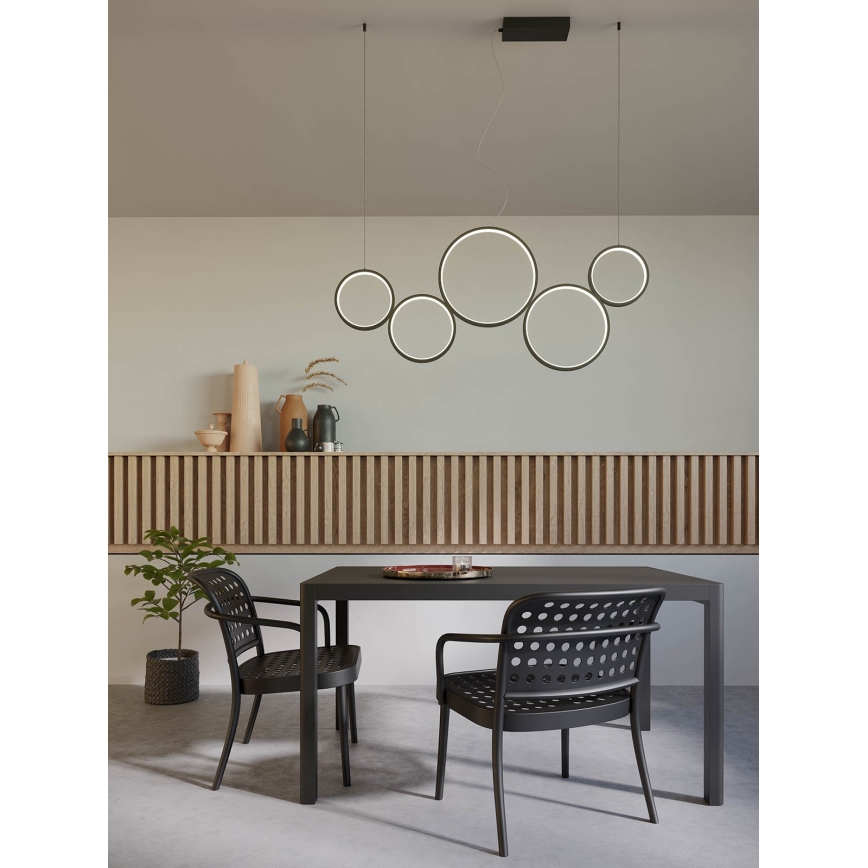 Redo 01-3384 - Светодиодная подвесная люстра с регулированием яркости ATHENA LED/40W/230V 3000/4000/6000K CRI98 черный