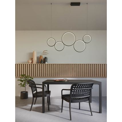 Redo 01-3384 - Світлодіодна підвісна люстра з регулюванням яскравості ATHENA LED/40W/230V 3000/4000/6000K CRI98 чорний