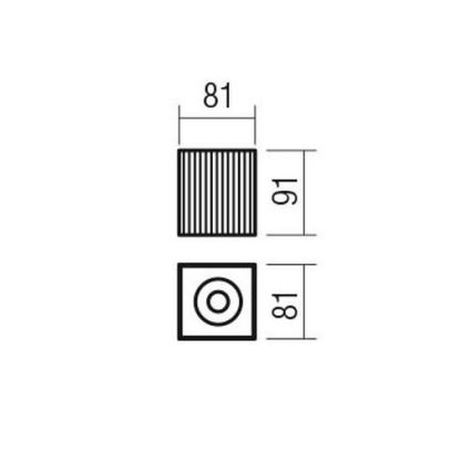 Redo 01-3407 - Точечный светильник DELPHI 1xGU10/7W/230V 8,1x8,1 см белый