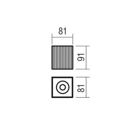 Redo 01-3408 - Точечный светильник DELPHI 1xGU10/7W/230V 8,1x8,1 см, золотой