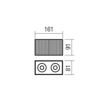 Redo 01-3410 - Точковий світильник DELPHI 2xGU10/7W/230V 16,1x8,1 см білий