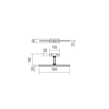 Redo 01-3461 - Светодиодная подсветка для картин LINEAR LED/8W/230V 35 см CRI 92 черный