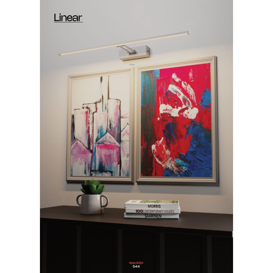 Redo 01-3461 - Светодиодная подсветка для картин LINEAR LED/8W/230V 35 см CRI 92 черный