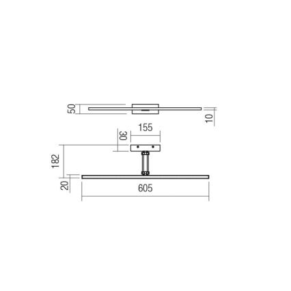 Redo 01-3462 - LED підсвітка картин LINEAR LED/8W/230V 60,5 см CRI 92 білий