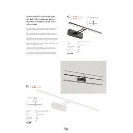 Redo 01-3463 - Светодиодная подсветка для картин LINEAR LED/8W/230V 60,5 см CRI 92 черный