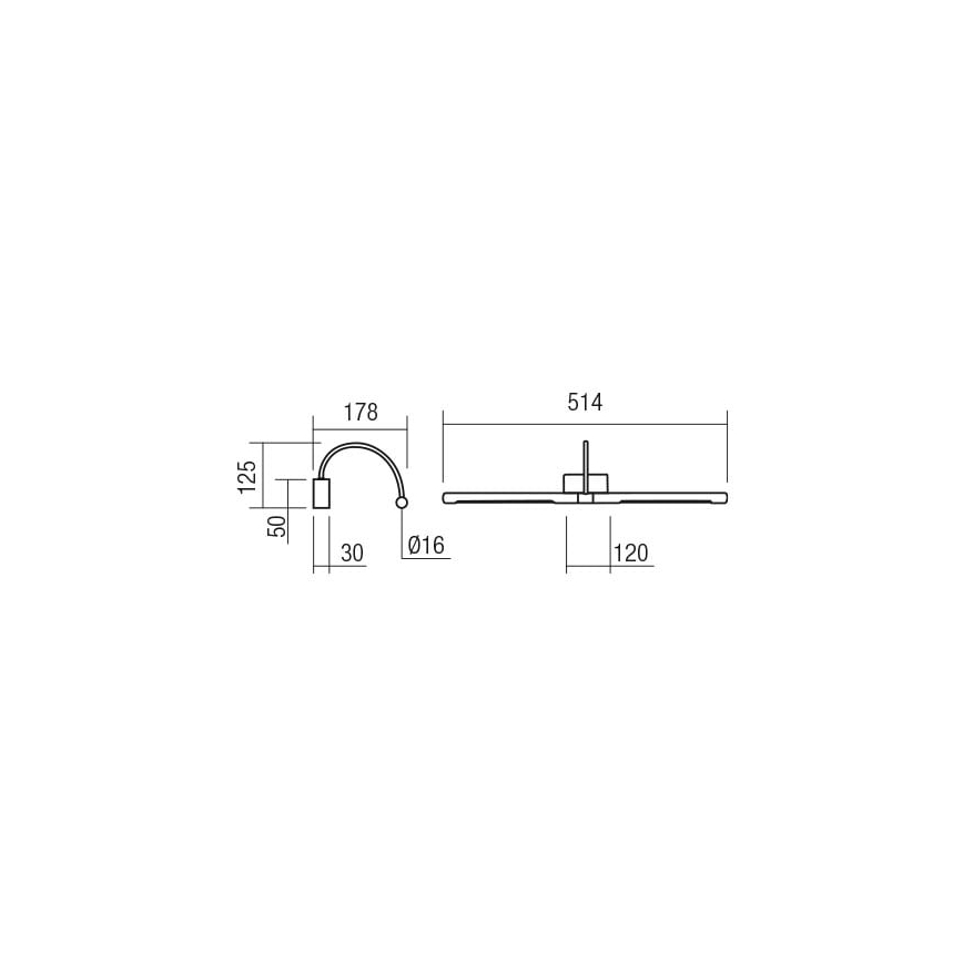 Redo 01-3467 - Светодиодная подсветка для картин KENDO LED/11W/230V 51,4 см CRI 92 черный