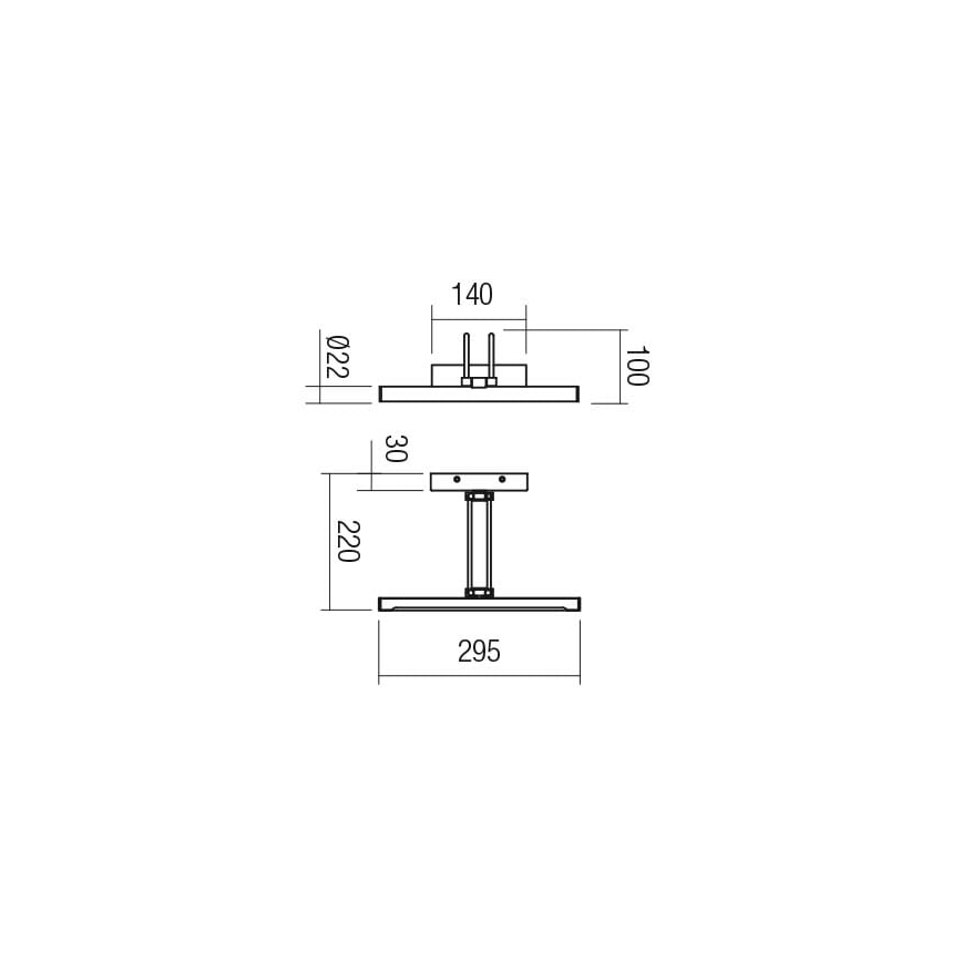 Redo 01-3469 - Светодиодная подсветка для картин IKON LED/7,3W/230V 29,5 см CRI 92 черный