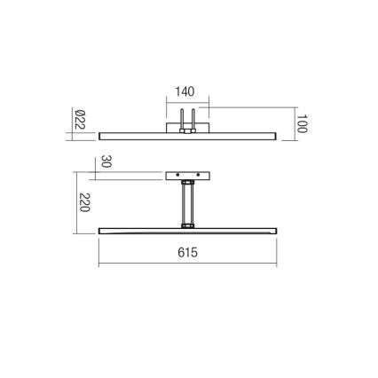 Redo 01-3470 - Светодиодная подсветка для картин IKON LED/16,4W/230V 61,5 см CRI 92 белый