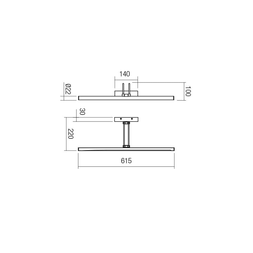 Redo 01-3471 - Светодиодная подсветка для картин IKON LED/16,4W/230V 61,5 см CRI 92 черный