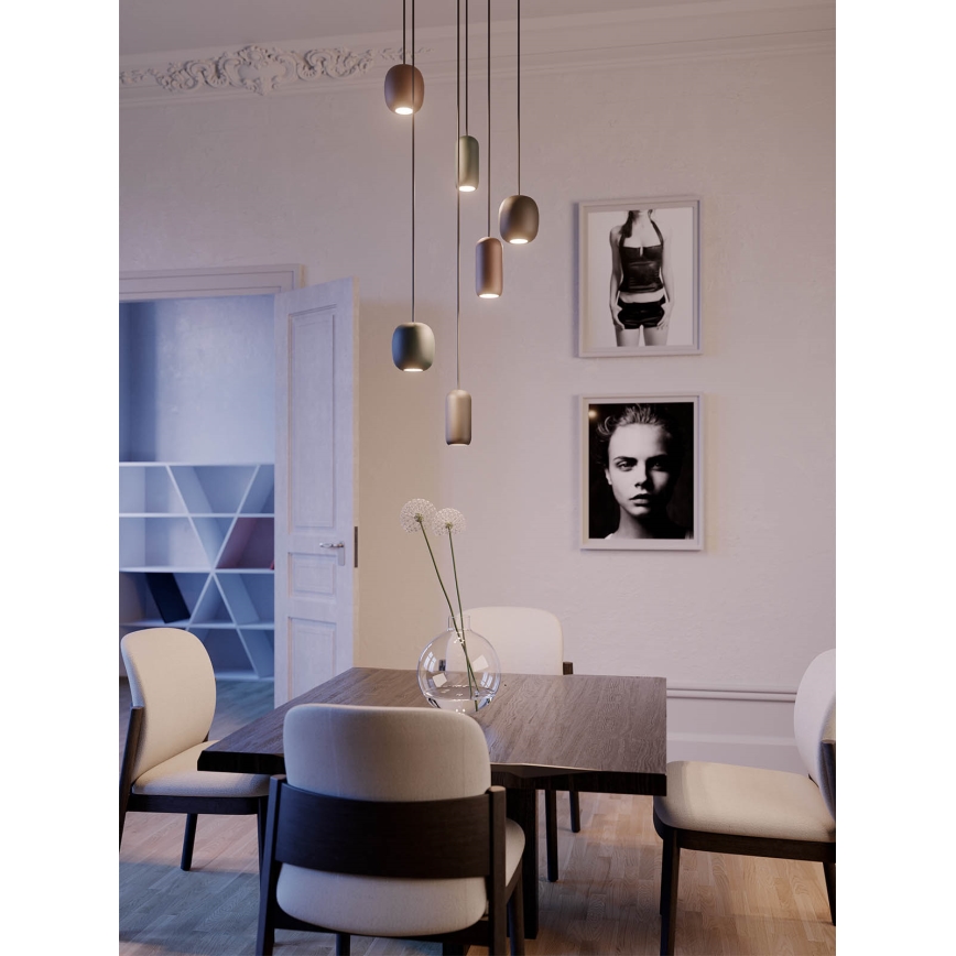 Redo 01-3477 - Підвісна люстра BOOM 1xGU10/10W/230V діаметр 12 см чорний