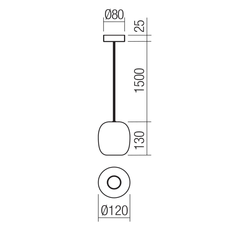 Redo 01-3477 - Подвесная люстра BOOM 1xGU10/10W/230V диаметр 12 см черный