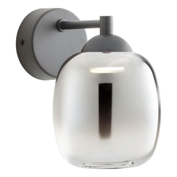 Redo 01-3483 - Настінний світильник KHADI LED/6 Вт/230 В CRI 90 чорний/димчастий