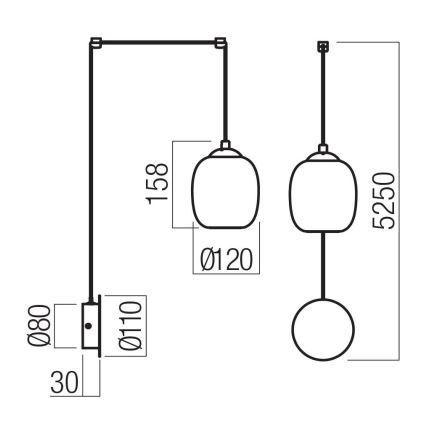 Redo 01-3484 - настінний LED-світильник KHADI LED/6 Вт/230 В CRI 90, діаметр 12 см, чорний/димчастий