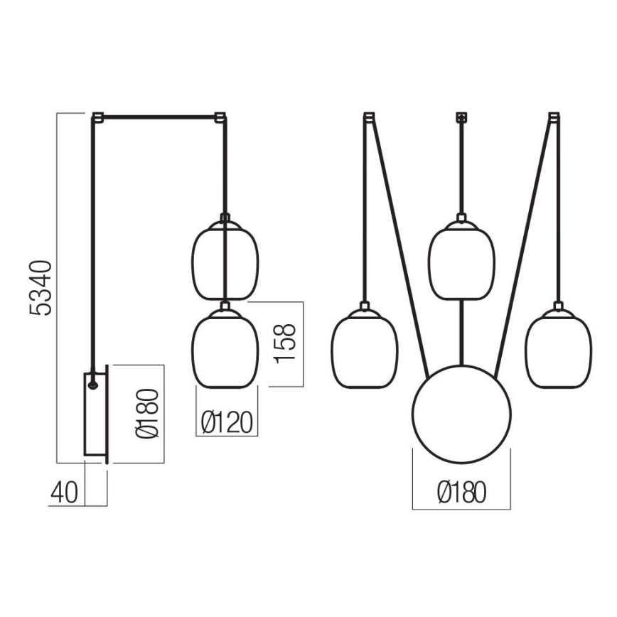Redo 01-3485 - Світлодіодний настінний світильник KHADI з регульованою яскравістю, 3xLED/5,5W/230V, CRI 90, діаметр 12 см, чорний/димчастий