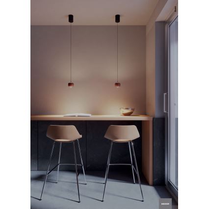 Redo 01-3547 - Світлодіодна підвісна люстра AVES LED/12W/230V діаметр 9,6 см CRI 90 золотий