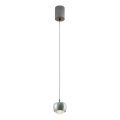 Redo 01-3549 - Светодиодная подвесная люстра AVES LED/12W/230V диаметр 9,6 см CRI 90 серый