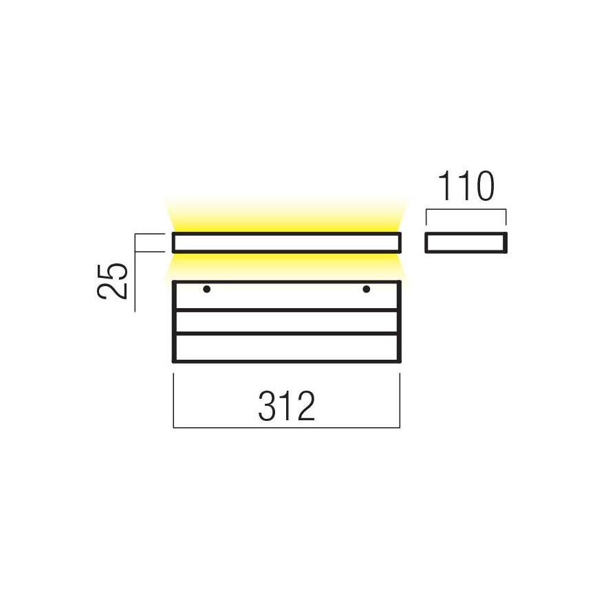 Redo 01-3552 - Светодиодный настенный светильник SEED LED/15W/230V белый