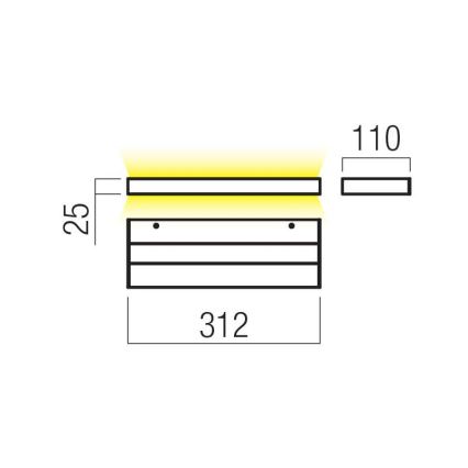 Redo 01-3552 - Світлодіодний настінний світильник SEED LED/15W/230V білий